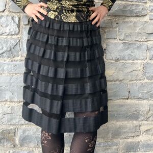 Lida Baday Black Layered Skirt
